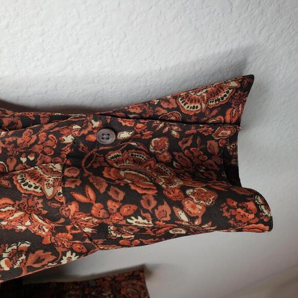 Vintage Barrie Pace Women's Sz 6 Floral Pleated Button Front Blouse (1684) - Picture 6 of 7